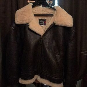 Schott B3 sheepskin bomber jacket.